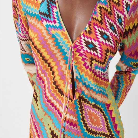 NWTs ZARA Sz S a gorgeous, long sleeve, sexy, romantic, bohemian maxi dress - Picture 11 of 11